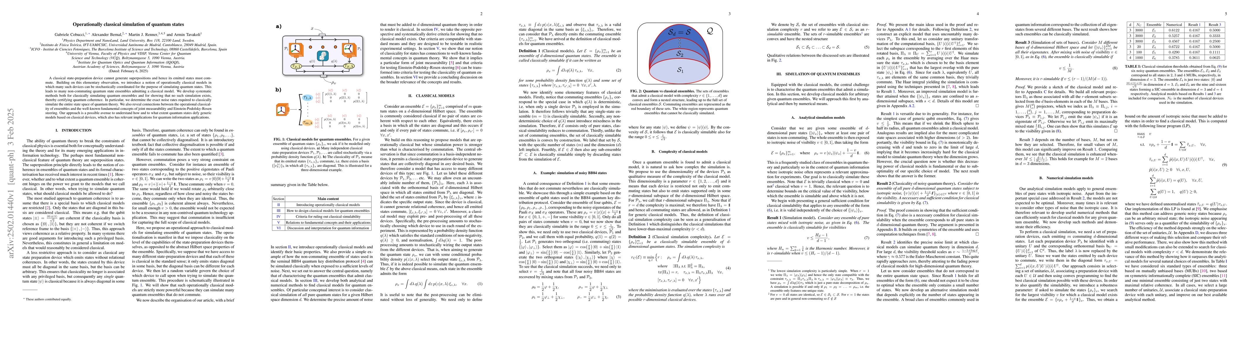 Thumbnail for Operationally classical simulation of quantum states