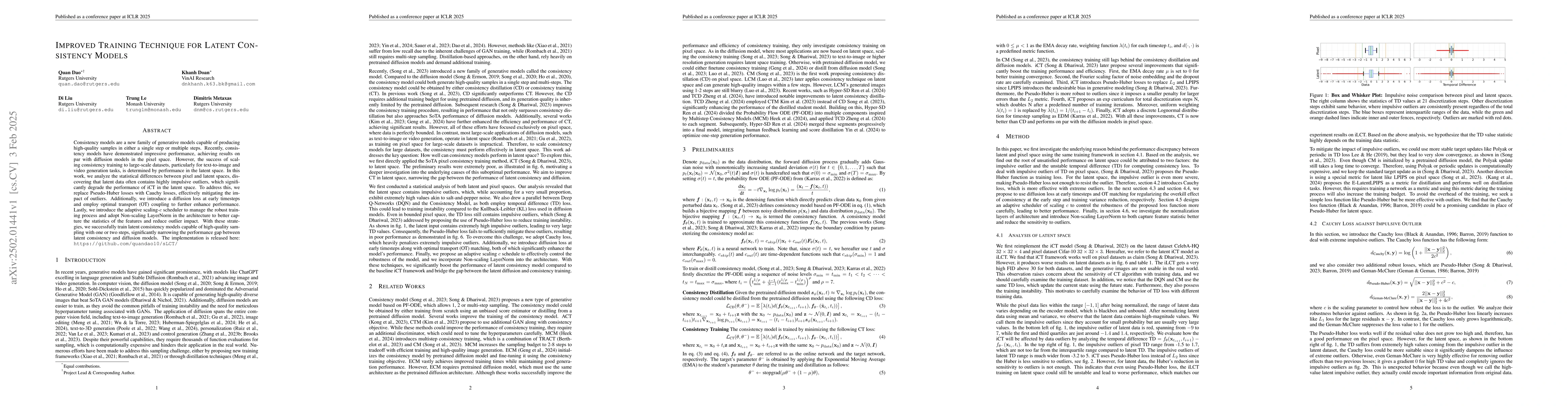 Thumbnail for Improved Training Technique for Latent Consistency Models