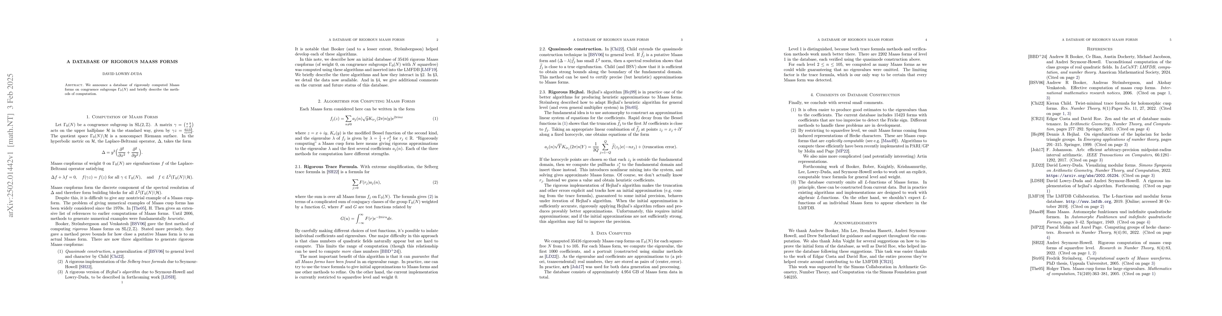 Thumbnail for A database of rigorous Maass forms