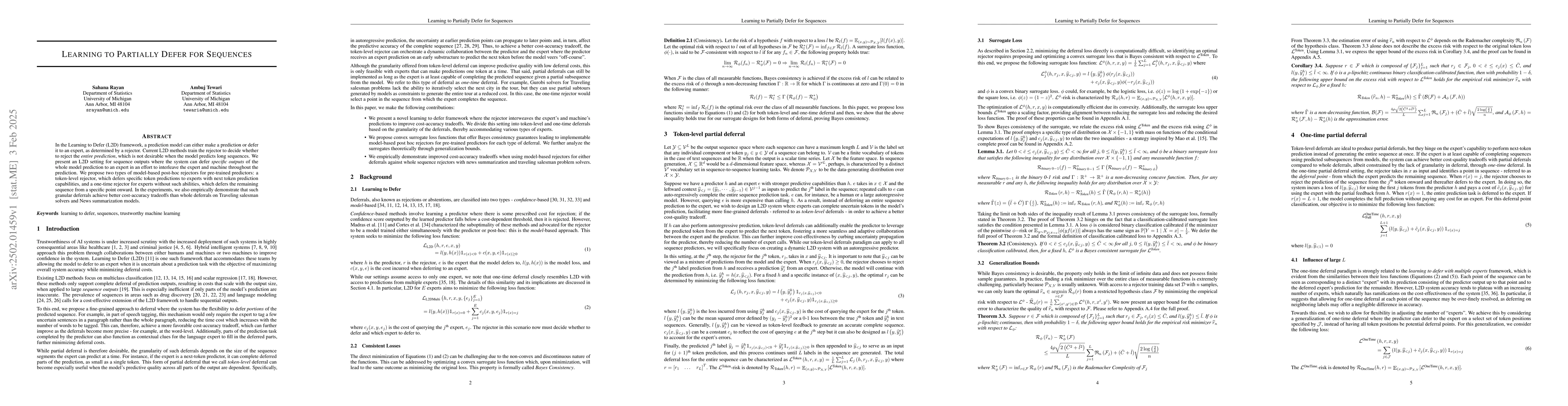 Thumbnail for Learning to Partially Defer for Sequences