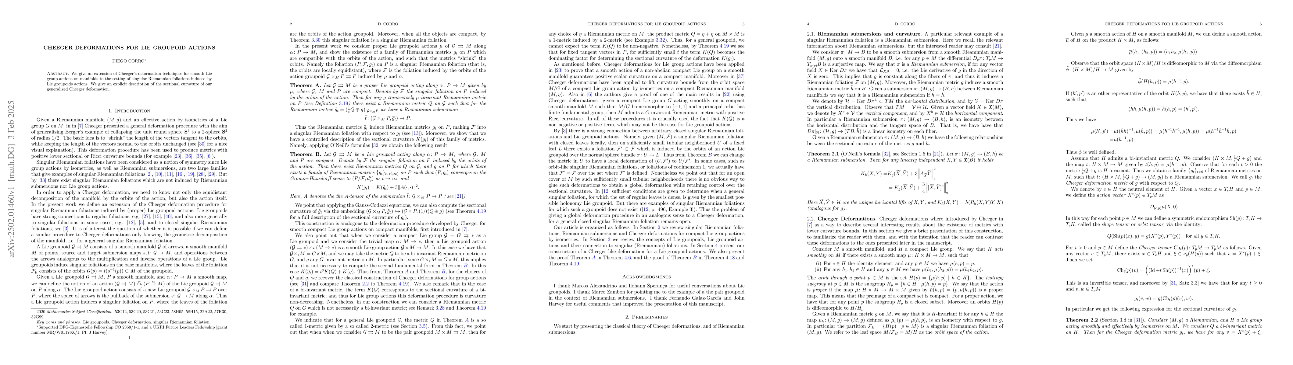 Thumbnail for Cheeger Deformations for Lie groupoid actions
