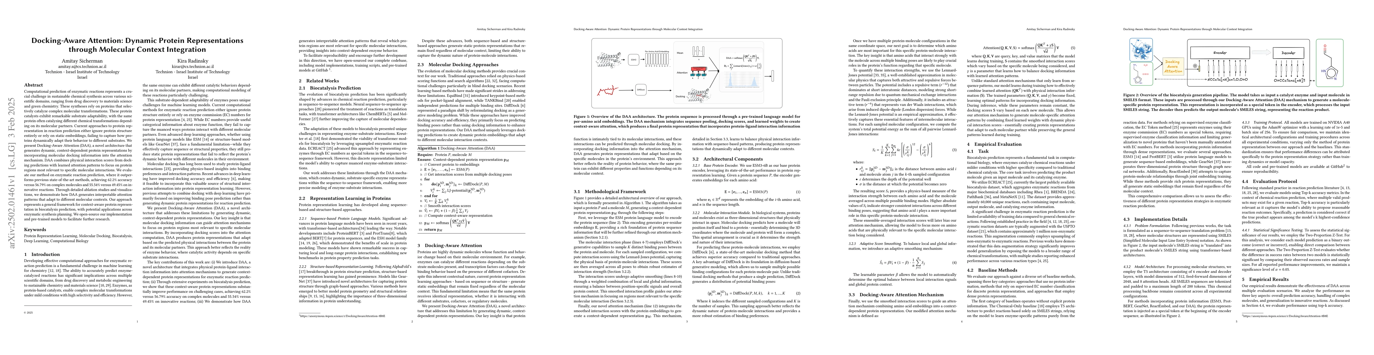 Thumbnail for Docking-Aware Attention: Dynamic Protein Representations through
  Molecular Context Integration