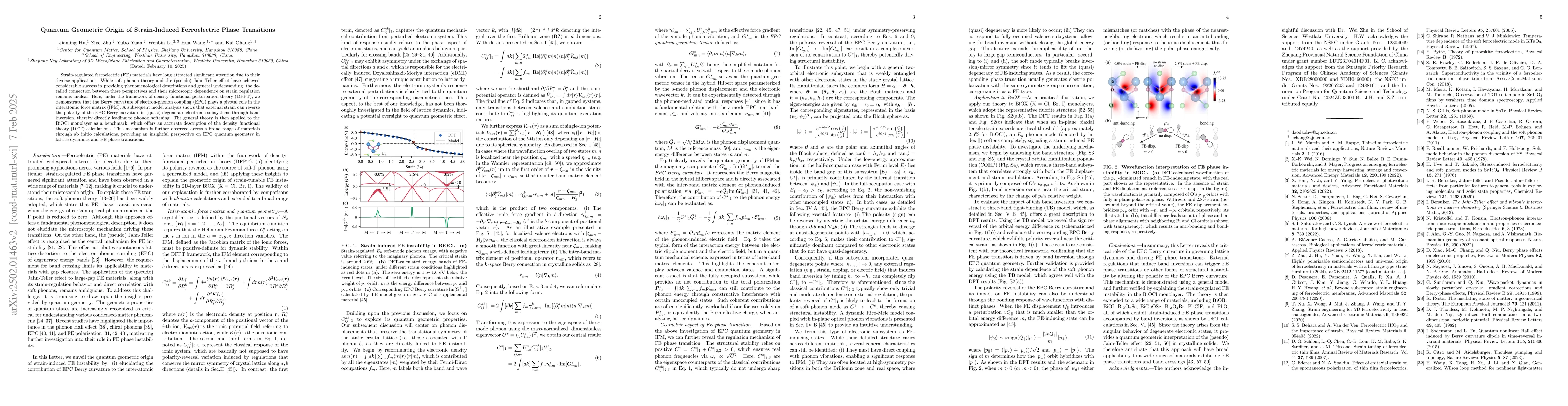 Thumbnail for Quantum Geometric Origin of Strain-Induced Ferroelectric Phase
  Transitions