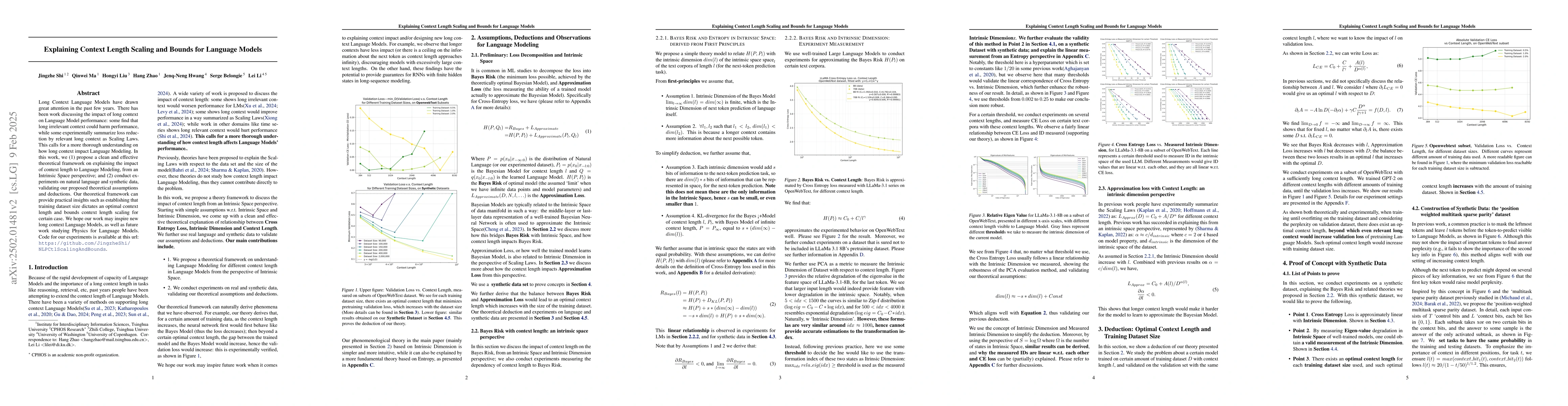 Thumbnail for Explaining Context Length Scaling and Bounds for Language Models