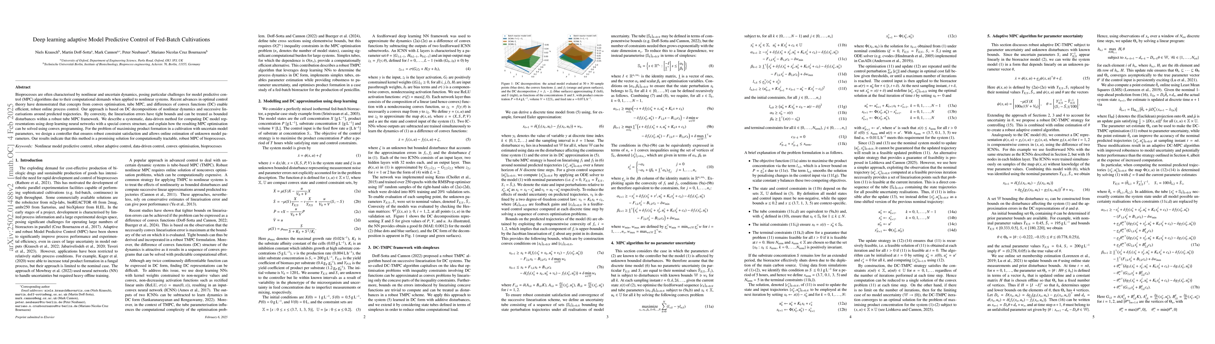 Thumbnail for Deep learning adaptive Model Predictive Control of Fed-Batch
  Cultivations