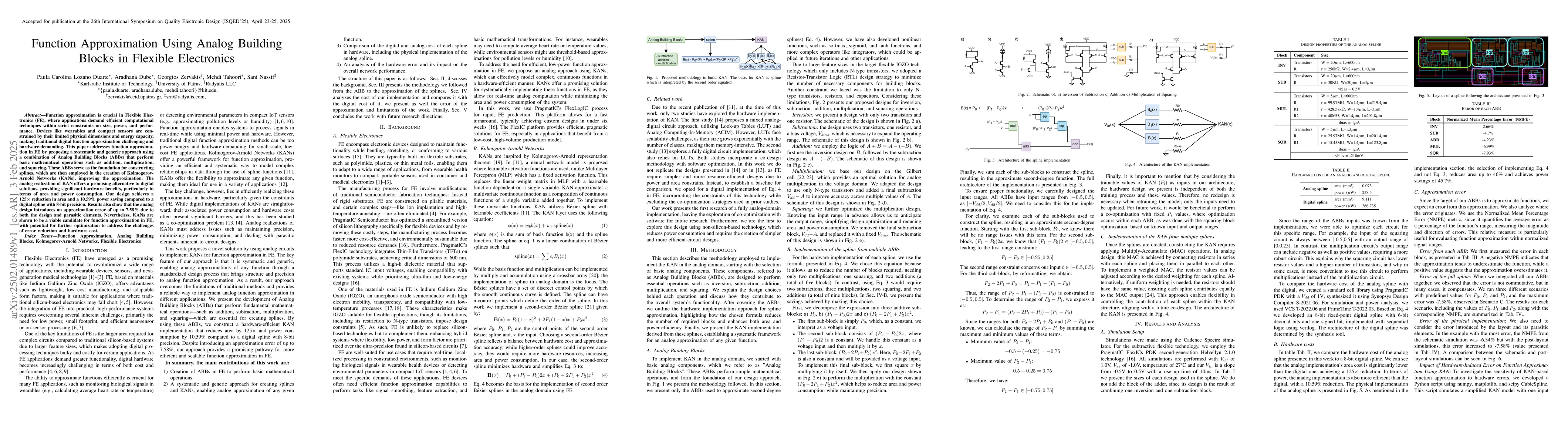 Thumbnail for Function Approximation Using Analog Building Blocks in Flexible
  Electronics