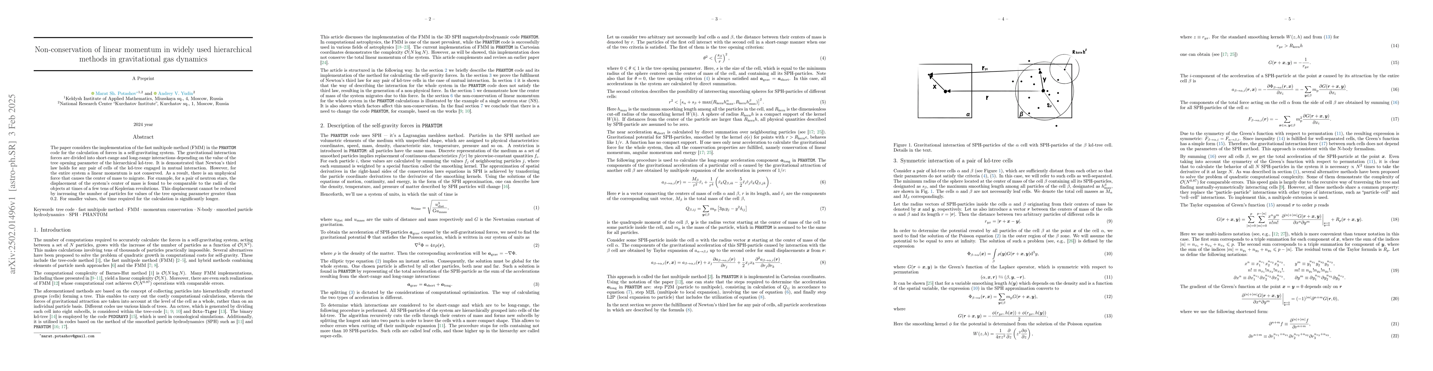 Thumbnail for Non-conservation of linear momentum in widely used hierarchical methods
  in gravitational gas dynamics