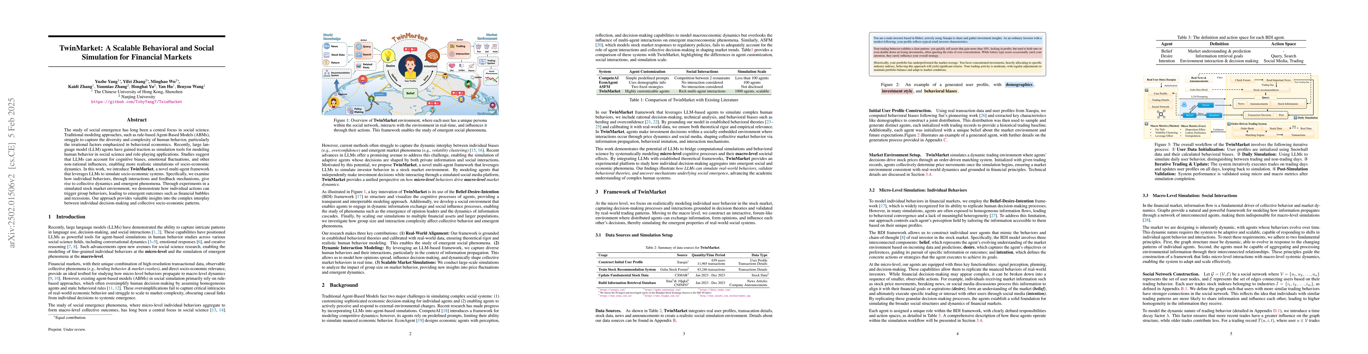 Thumbnail for TwinMarket: A Scalable Behavioral and Social Simulation for Financial
  Markets