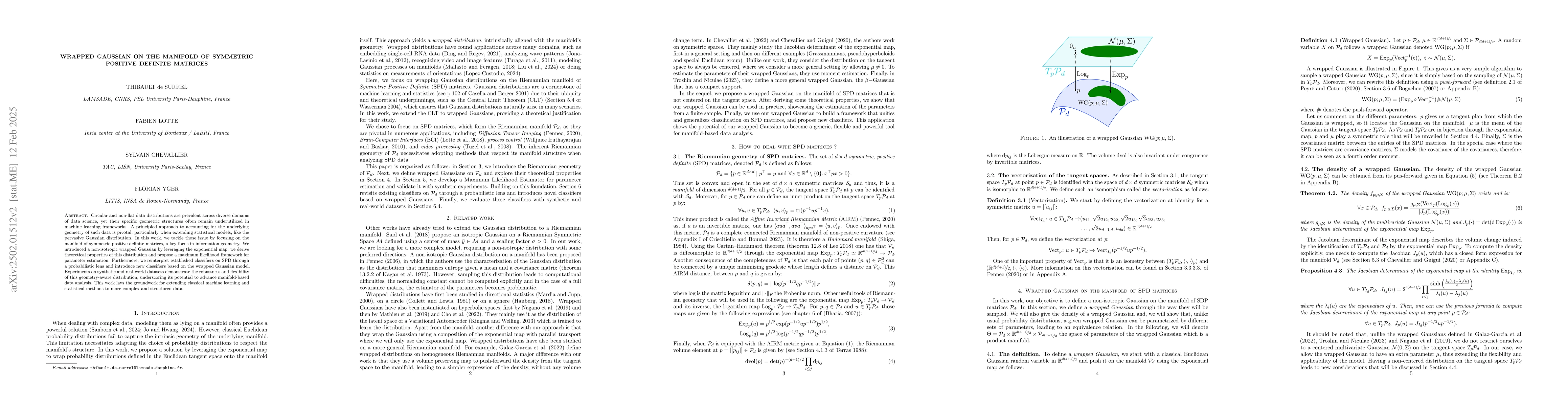 Thumbnail for Wrapped Gaussian on the manifold of Symmetric Positive Definite Matrices