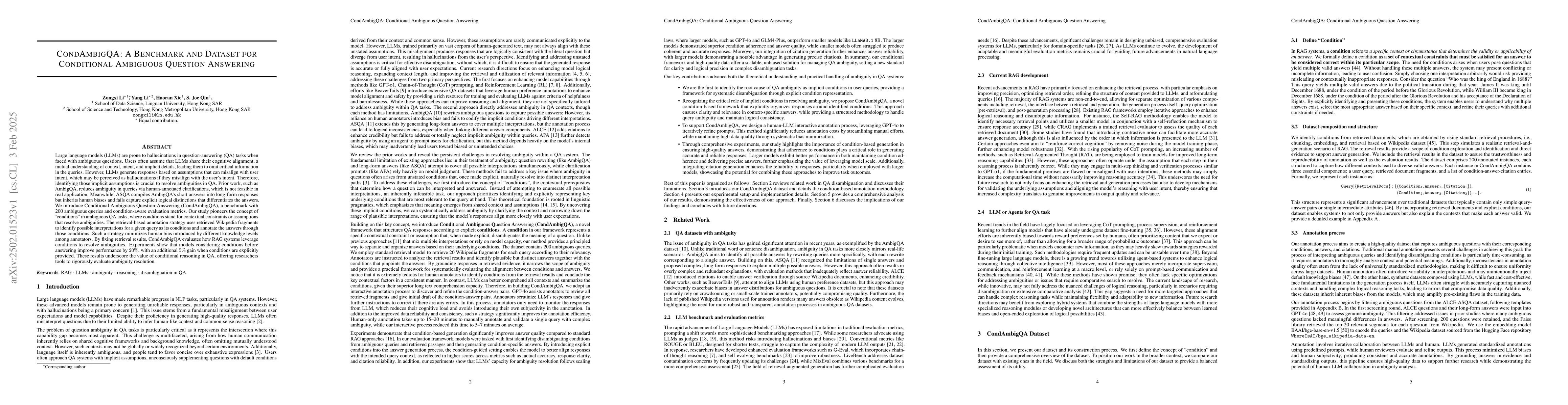Thumbnail for CondAmbigQA: A Benchmark and Dataset for Conditional Ambiguous Question
  Answering
