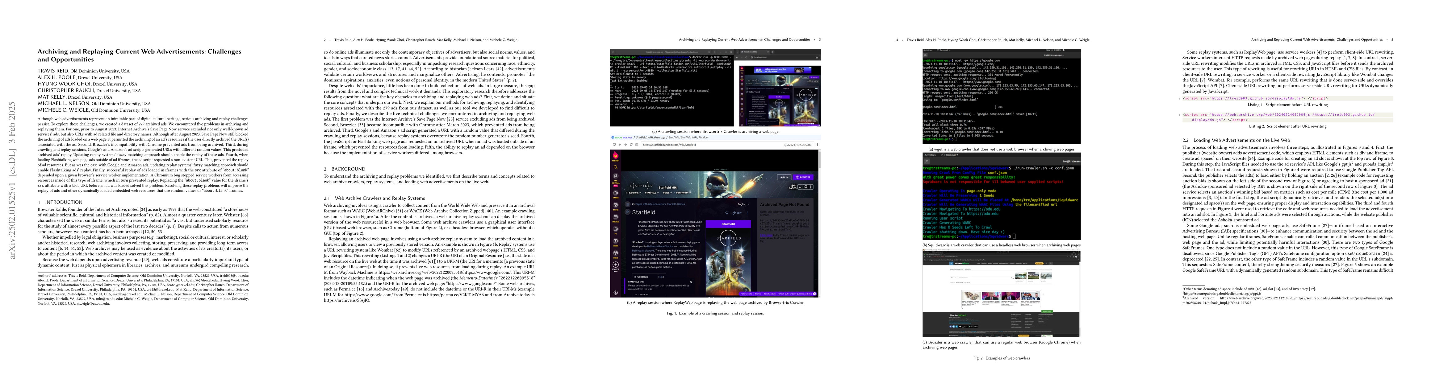 Thumbnail for Archiving and Replaying Current Web Advertisements: Challenges and
  Opportunities