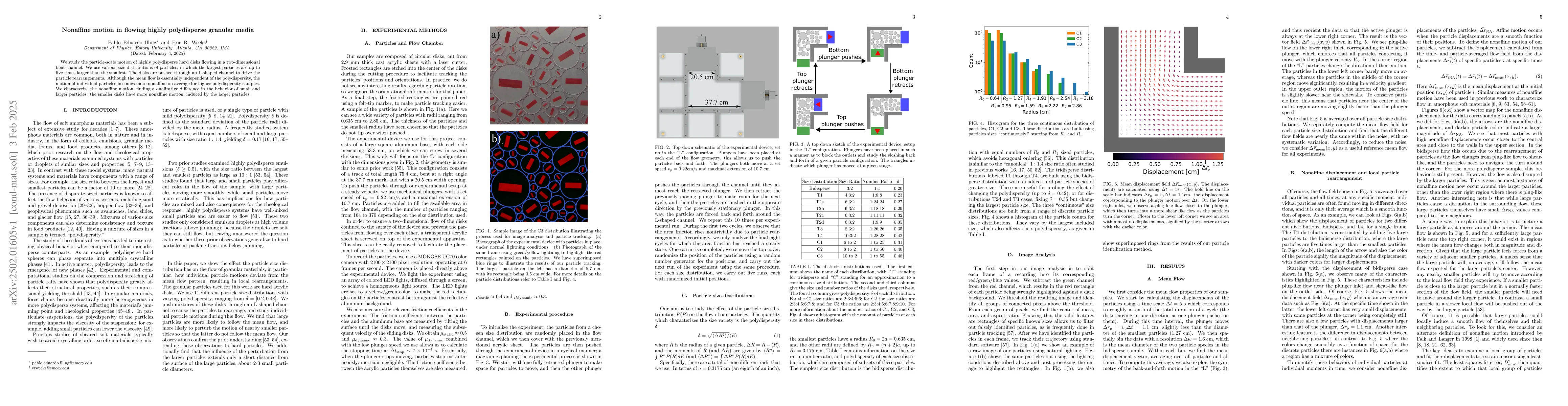 Thumbnail for Nonaffine motion in flowing highly polydisperse granular media
