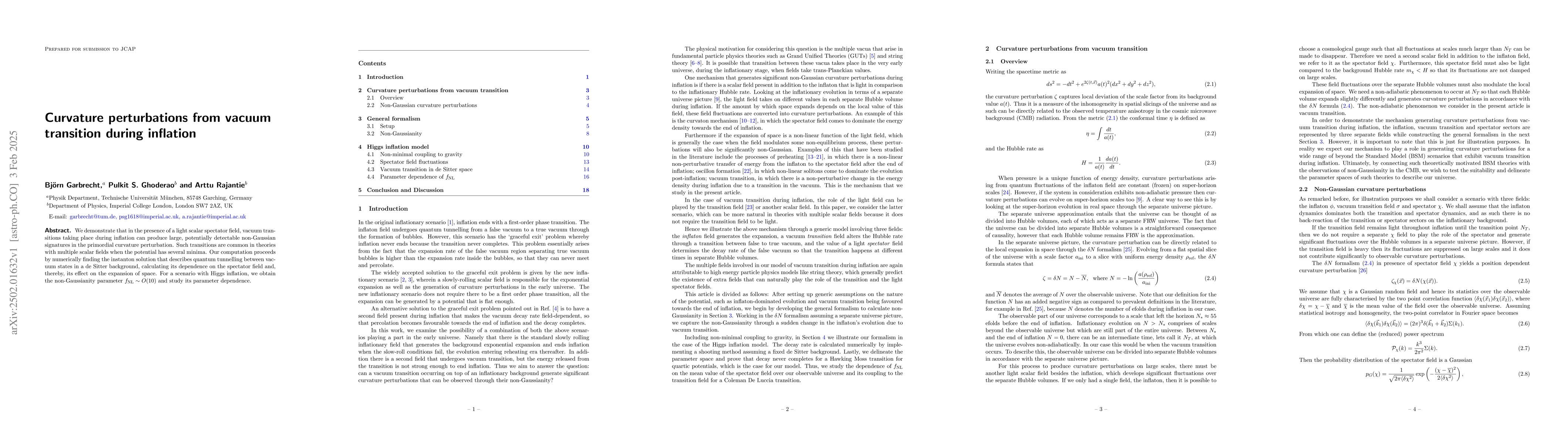 Thumbnail for Curvature perturbations from vacuum transition during inflation