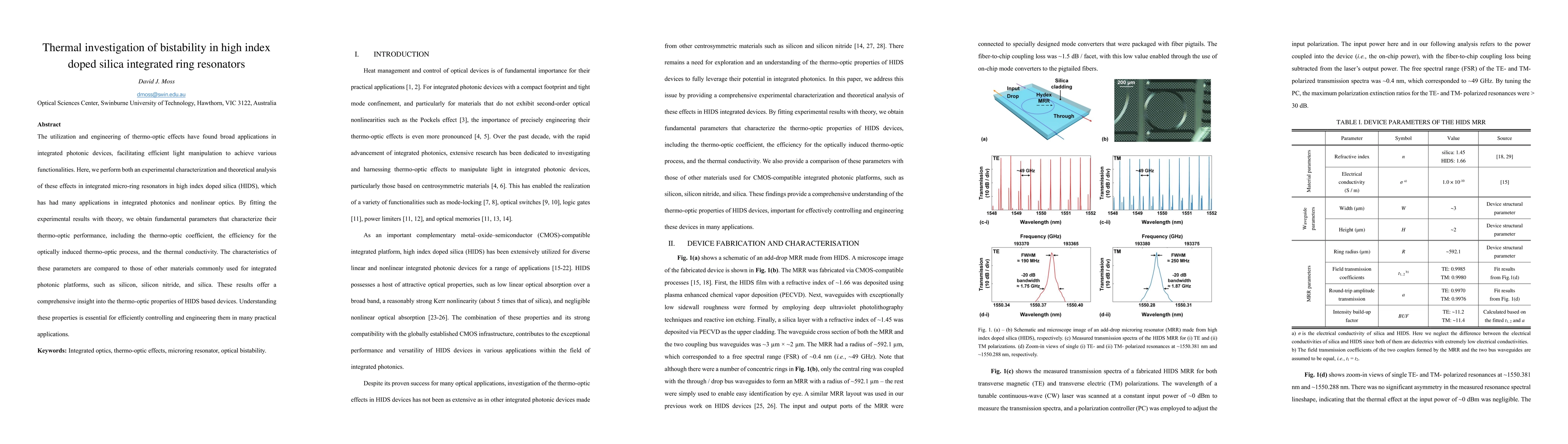 Thumbnail for Thermal investigation of bistability in high index doped silica
  integrated ring resonators