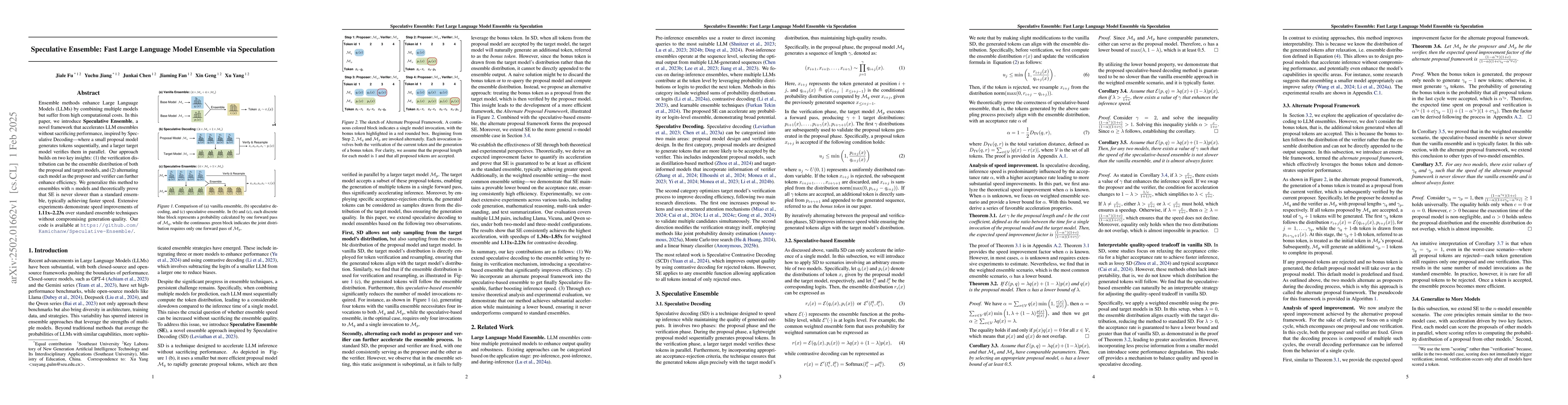 Thumbnail for Speculative Ensemble: Fast Large Language Model Ensemble via Speculation