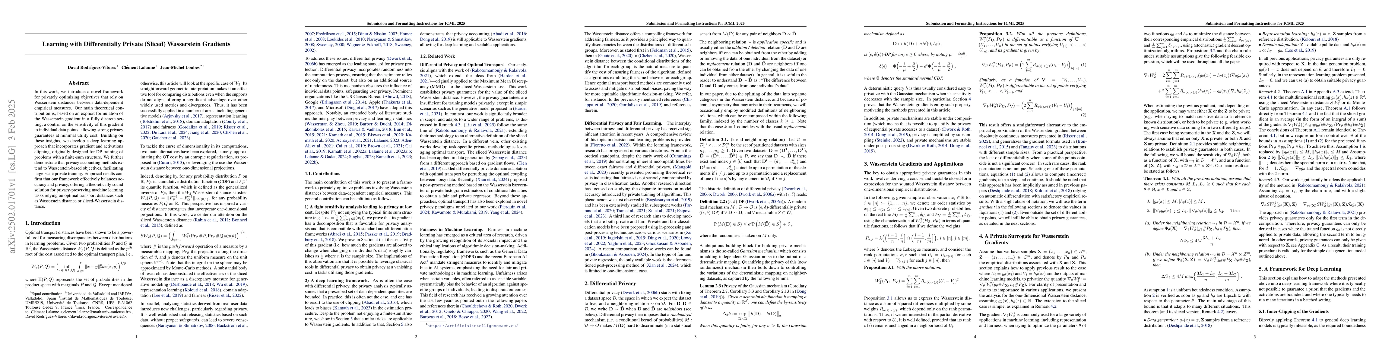Thumbnail for Learning with Differentially Private (Sliced) Wasserstein Gradients