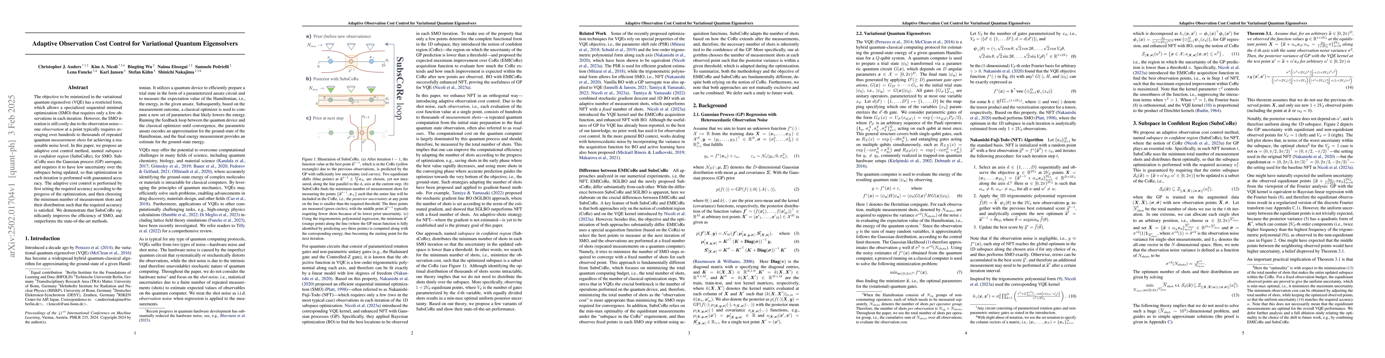 Thumbnail for Adaptive Observation Cost Control for Variational Quantum Eigensolvers