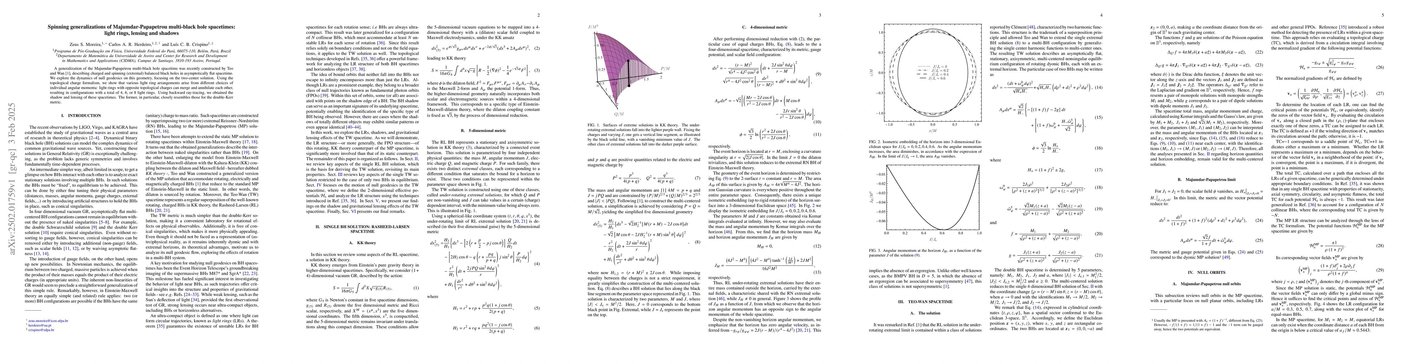 Thumbnail for Spinning generalizations of Majumdar-Papapetrou multi-black hole
  spacetimes: light rings, lensing and shadows