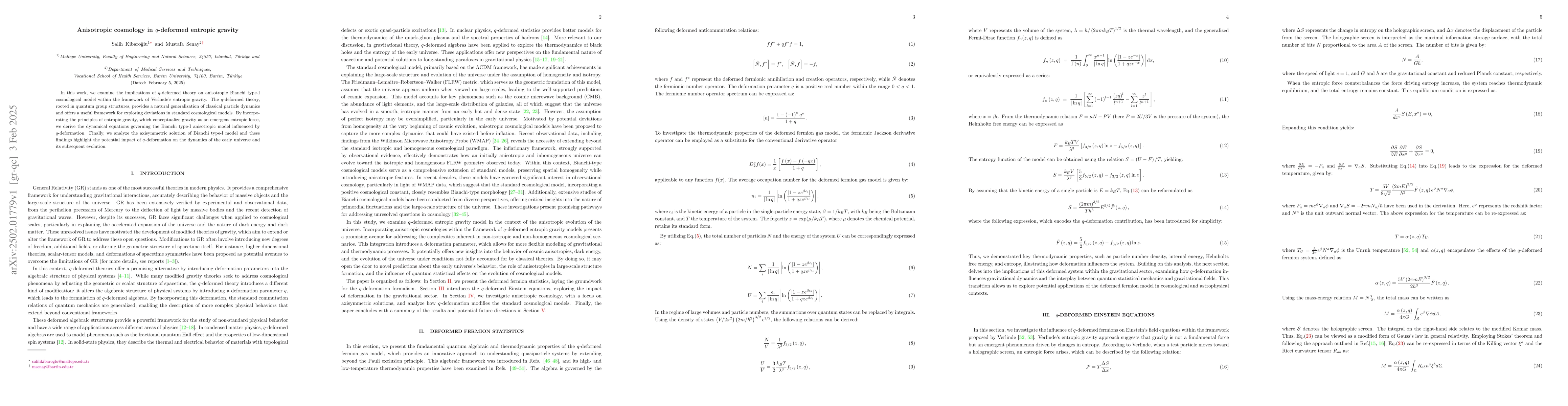 Thumbnail for Anisotropic cosmology in $q$-deformed entropic gravity