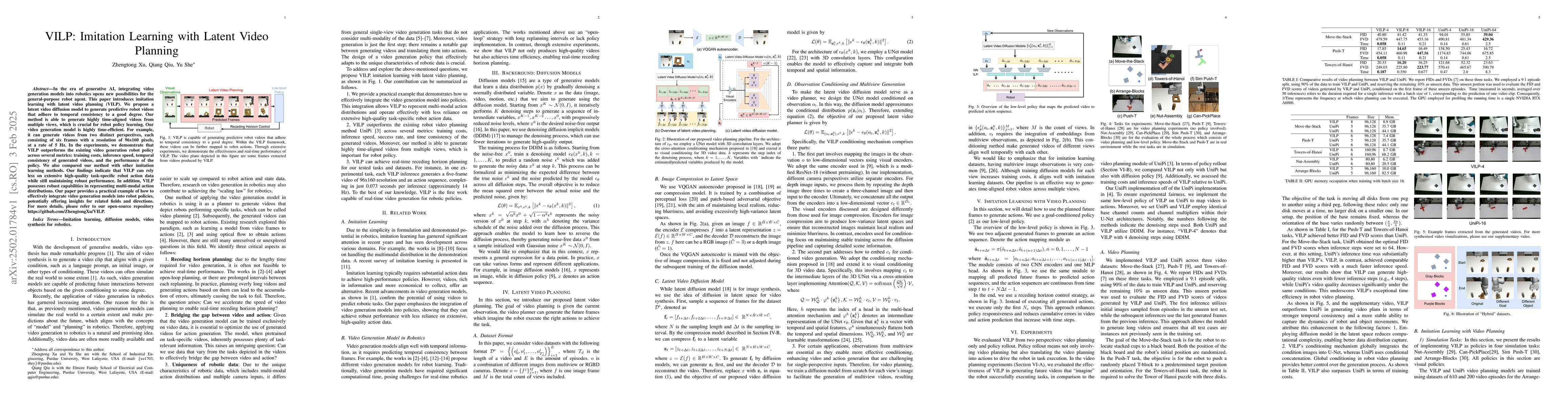 Thumbnail for VILP: Imitation Learning with Latent Video Planning