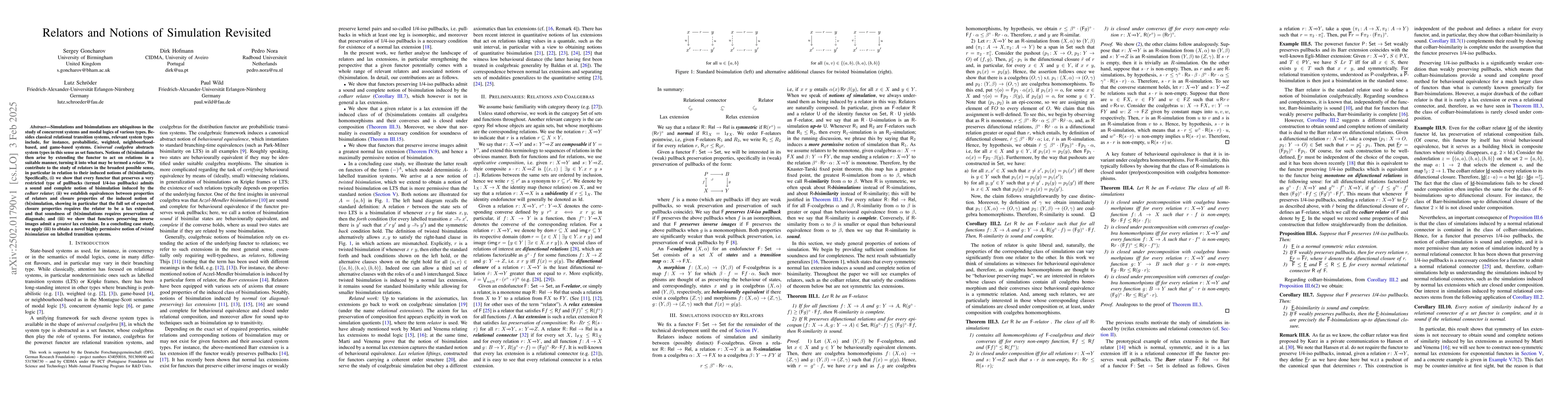 Thumbnail for Relators and Notions of Simulation Revisited