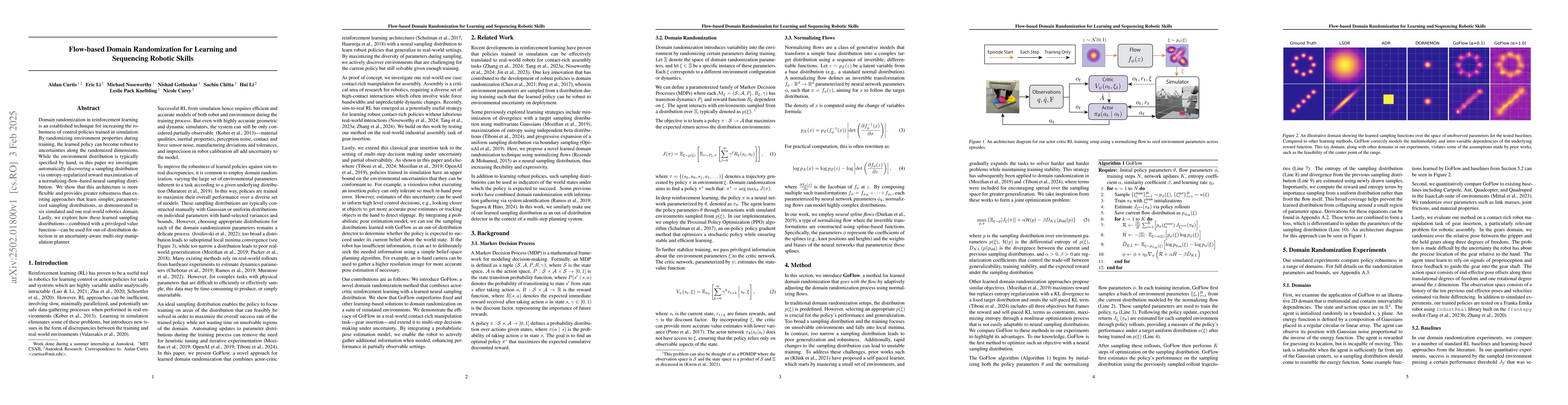 Thumbnail for Flow-based Domain Randomization for Learning and Sequencing Robotic
  Skills