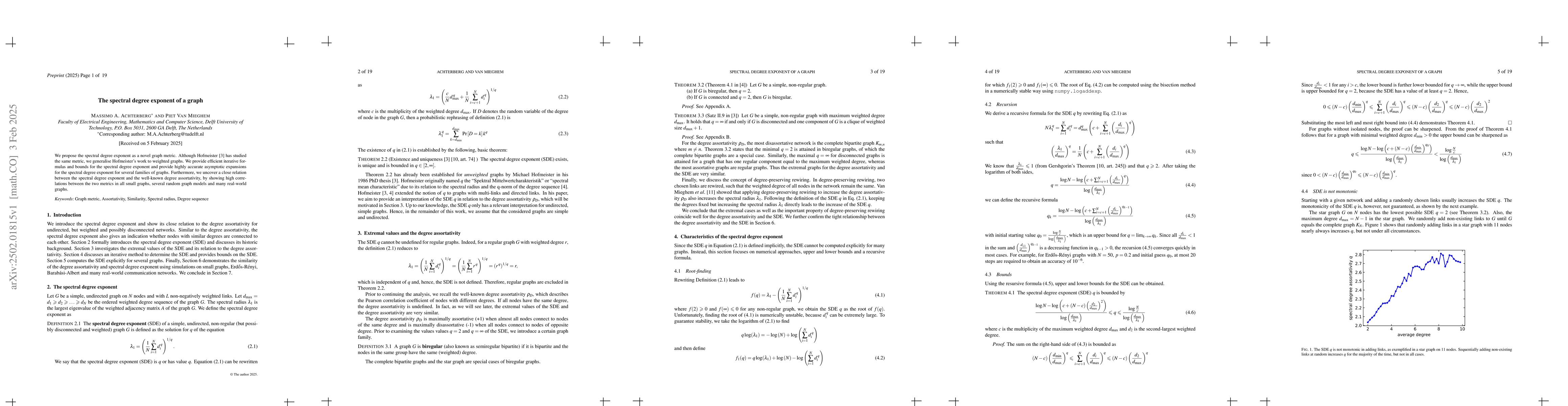 Thumbnail for The spectral degree exponent of a graph