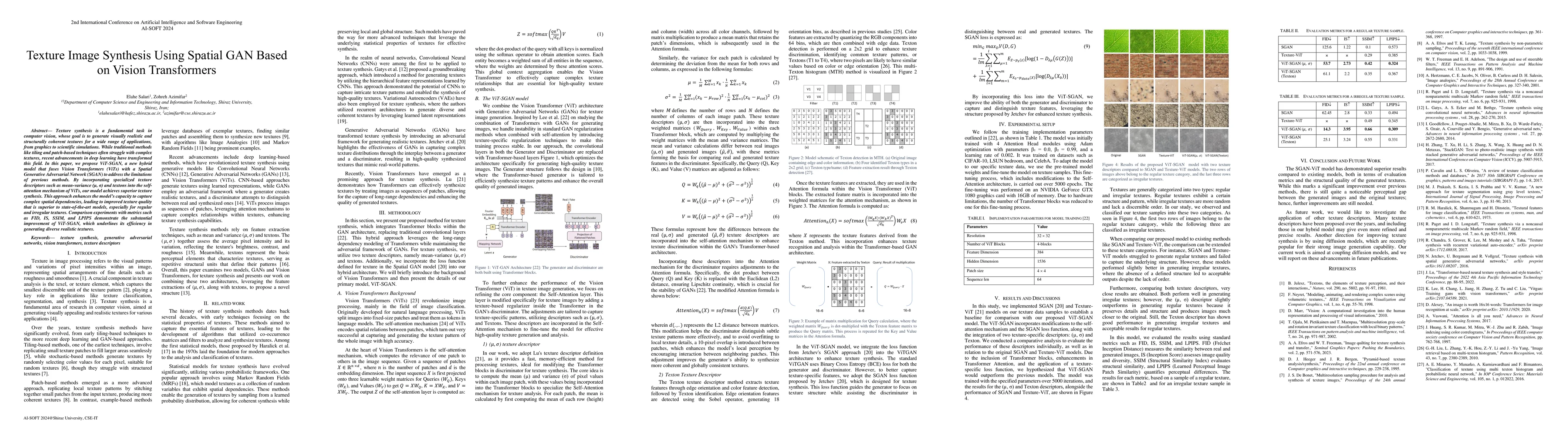 Thumbnail for Texture Image Synthesis Using Spatial GAN Based on Vision Transformers