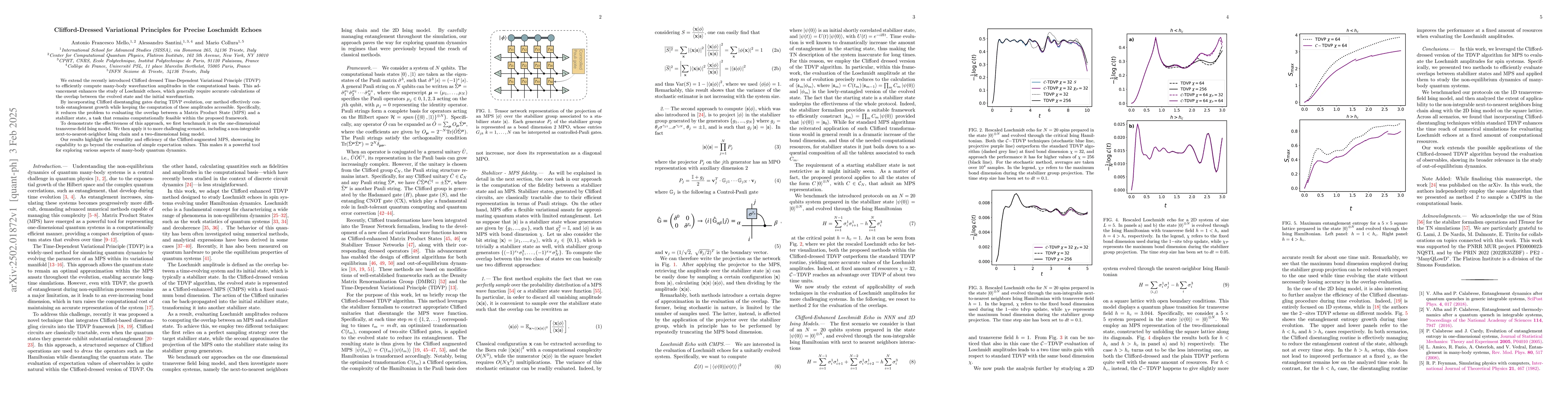 Thumbnail for Clifford-Dressed Variational Principles for Precise Loschmidt Echoes