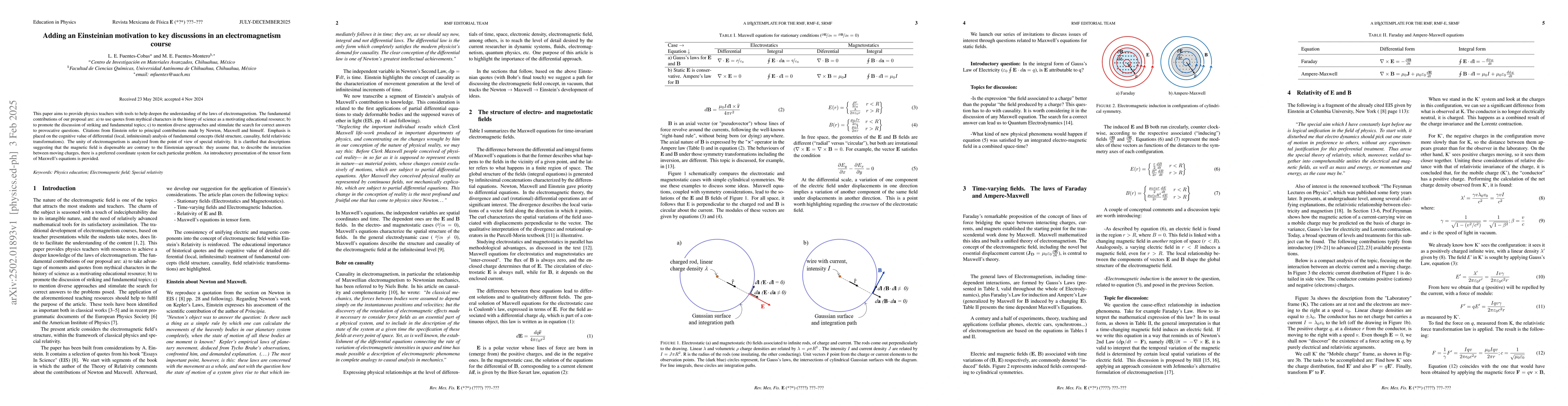 Thumbnail for Adding an Einsteinian motivation to key discussions in an
  electromagnetism course