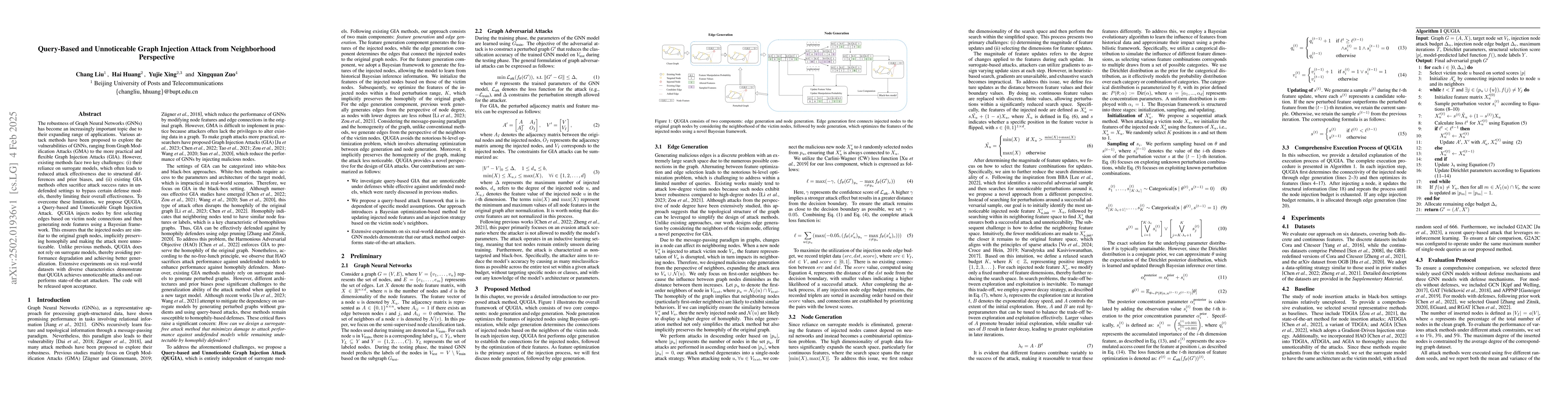 Thumbnail for Query-Based and Unnoticeable Graph Injection Attack from Neighborhood
  Perspective