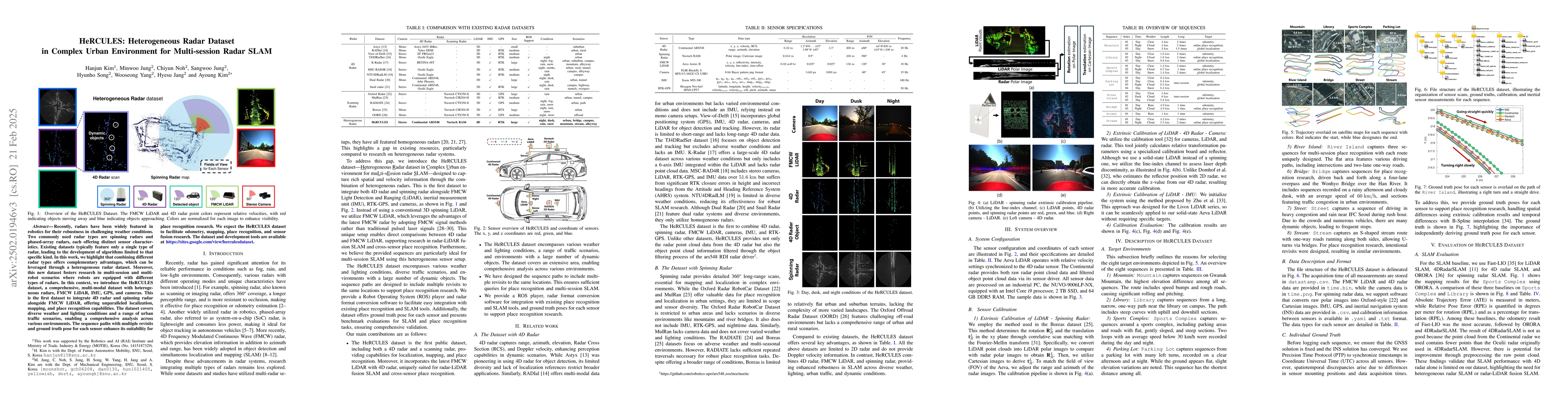 Thumbnail for HeRCULES: Heterogeneous Radar Dataset in Complex Urban Environment for
  Multi-session Radar SLAM