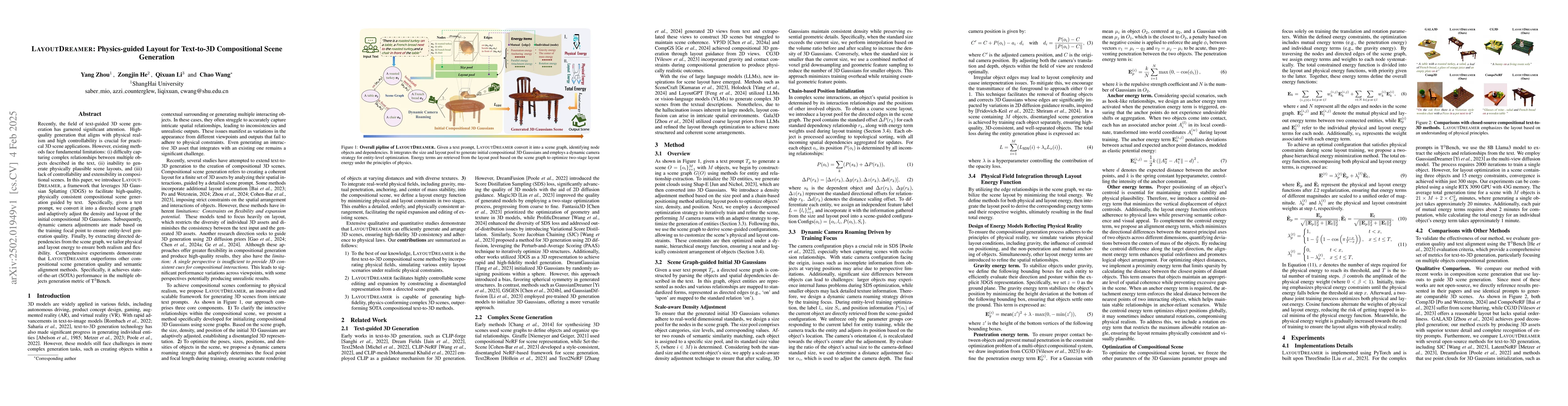 Thumbnail for LAYOUTDREAMER: Physics-guided Layout for Text-to-3D Compositional Scene
  Generation