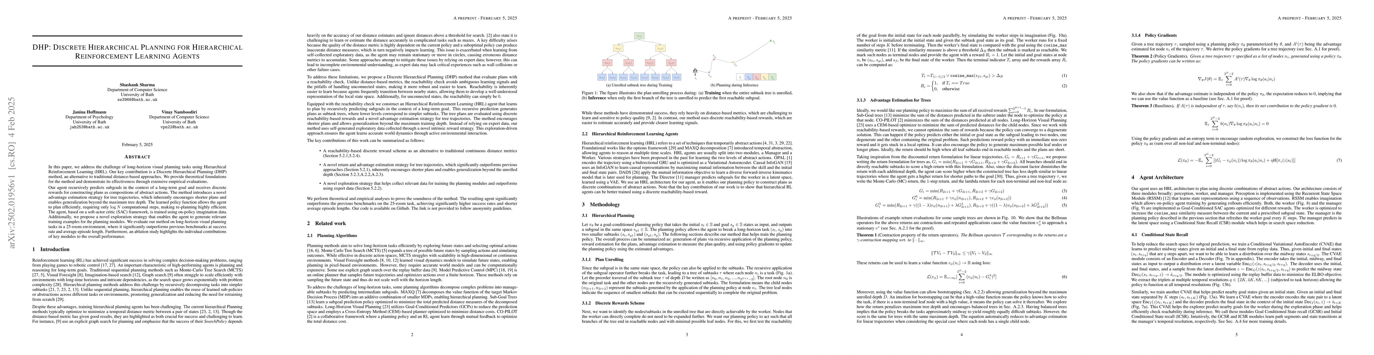 Thumbnail for DHP: Discrete Hierarchical Planning for Hierarchical Reinforcement
  Learning Agents