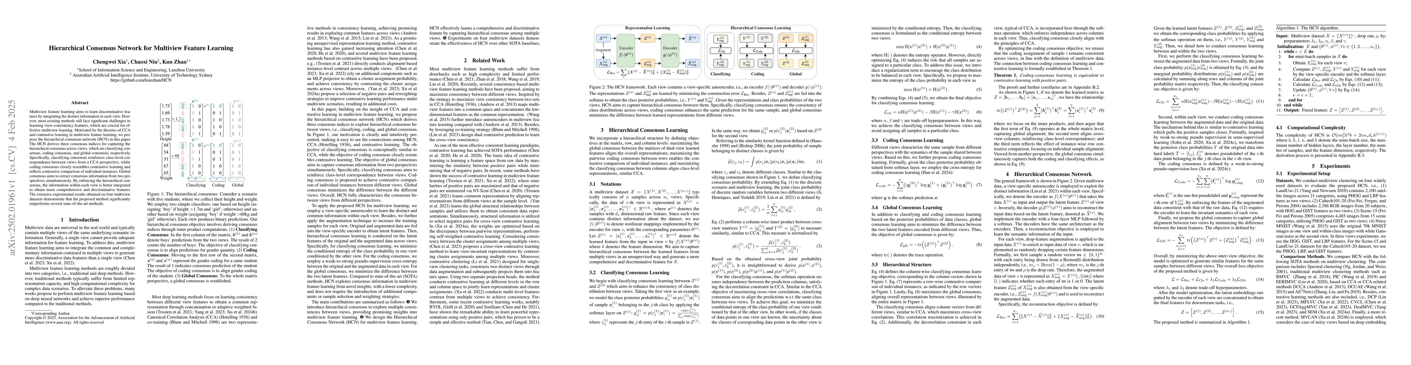 Thumbnail for Hierarchical Consensus Network for Multiview Feature Learning