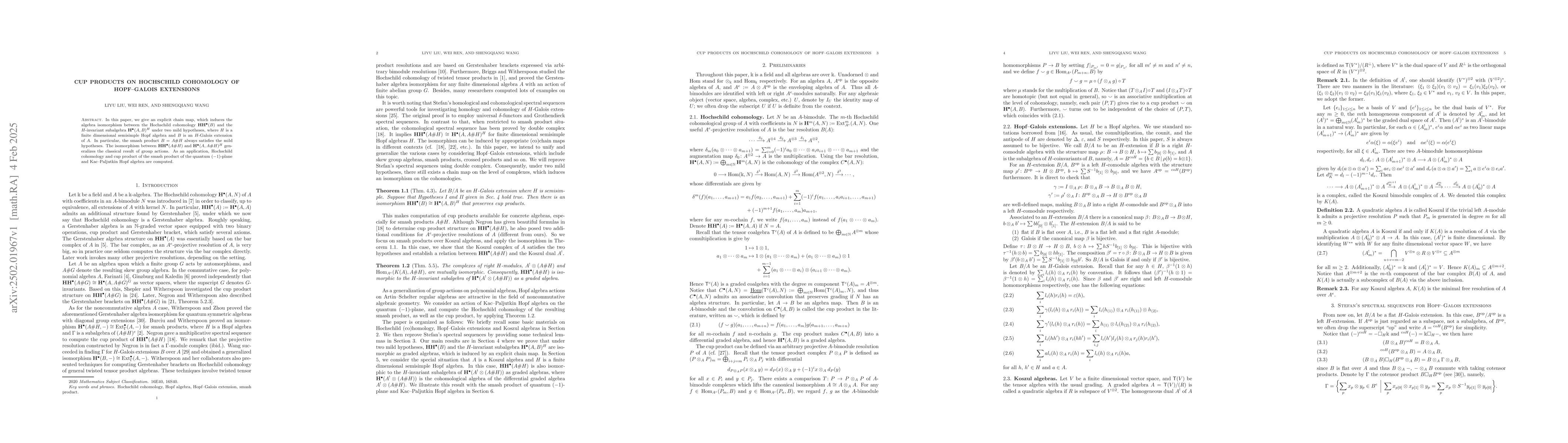 Thumbnail for Cup Products on Hochschild Cohomology of Hopf-Galois Extensions.pdf