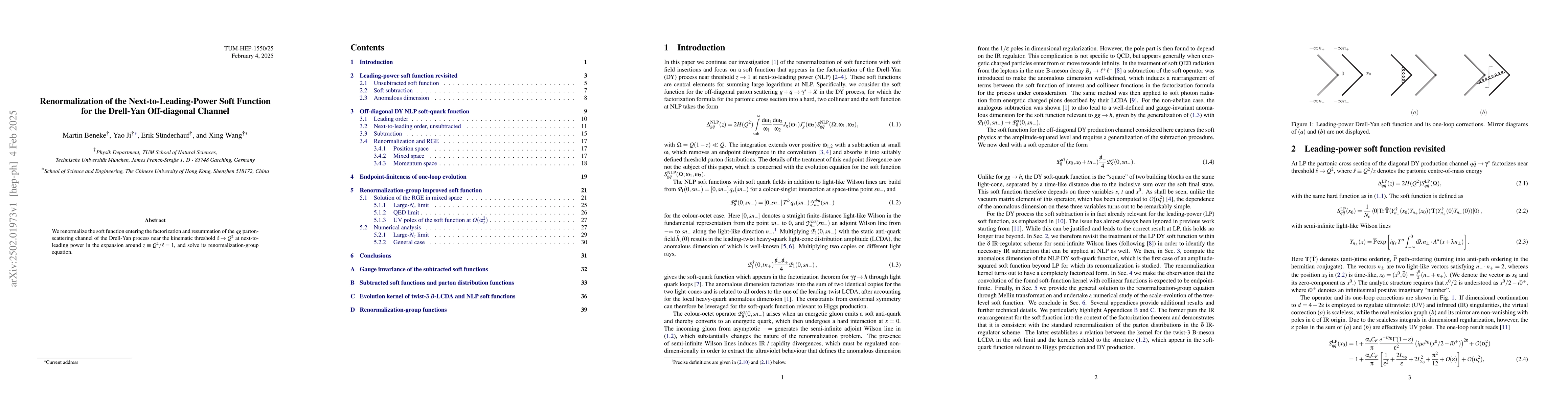 Thumbnail for Renormalization of the Next-to-Leading-Power Soft Function for the
  Drell-Yan Off-diagonal Channel