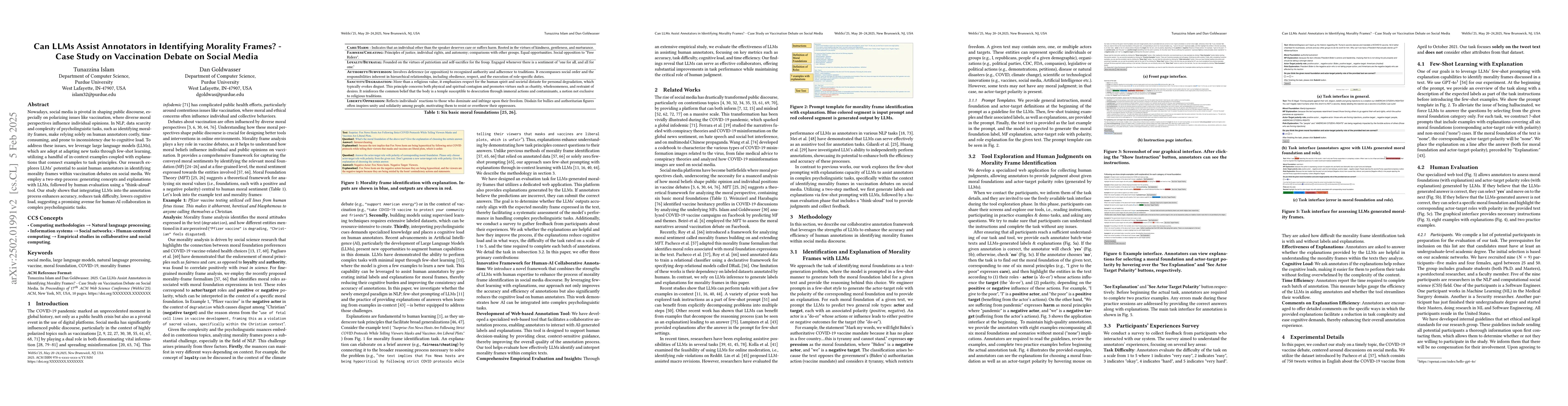 Thumbnail for Can LLMs Assist Annotators in Identifying Morality Frames? -- Case Study
  on Vaccination Debate on Social Media
