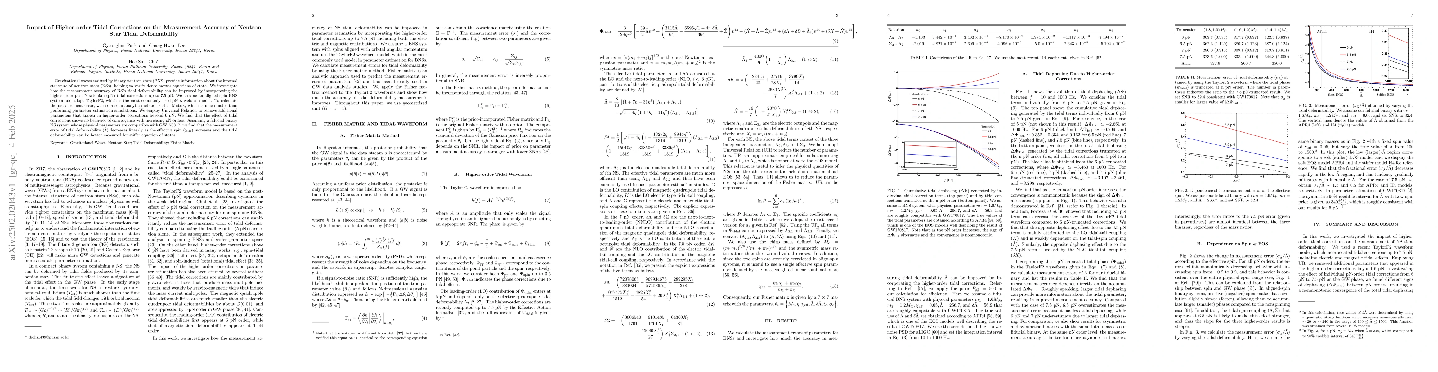 Thumbnail for Impact of Higher-order Tidal Corrections on the Measurement Accuracy of
  Neutron Star Tidal Deformability