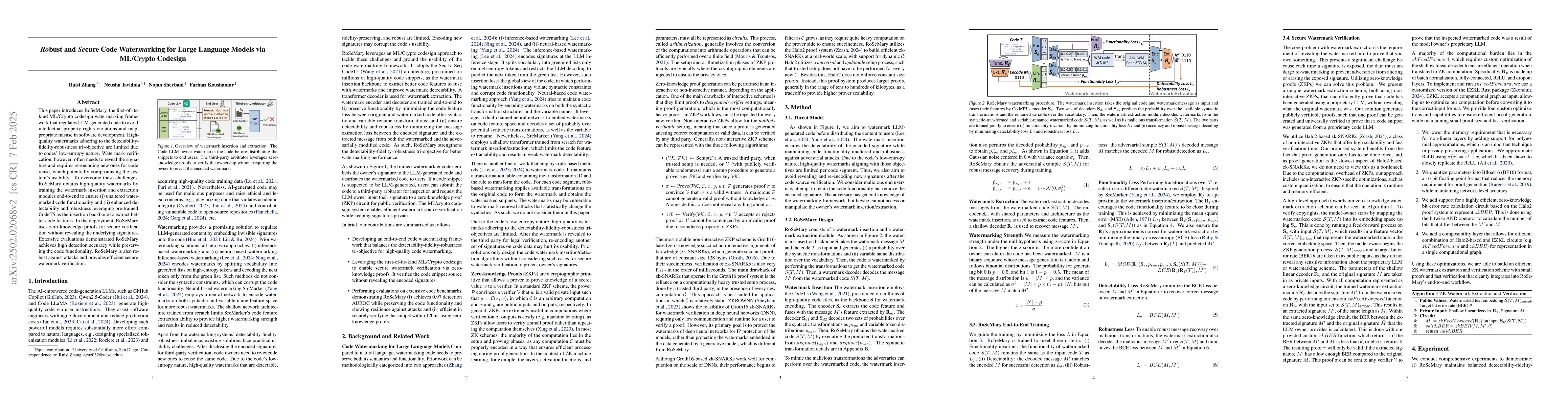 Thumbnail for Robust and Secure Code Watermarking for Large Language Models via
  ML/Crypto Codesign