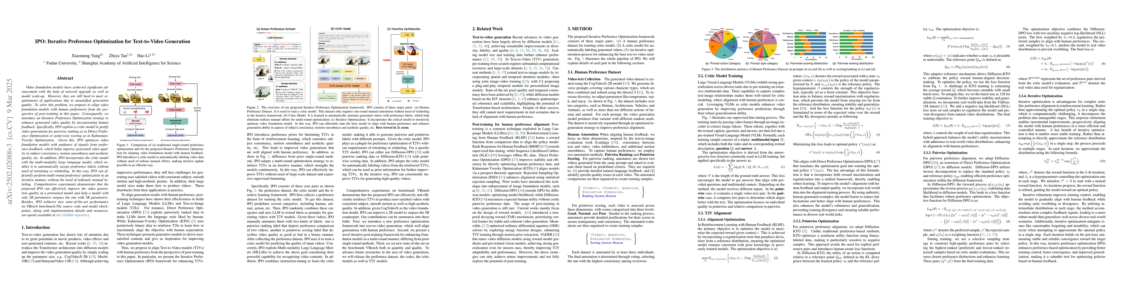 Thumbnail for IPO: Iterative Preference Optimization for Text-to-Video Generation