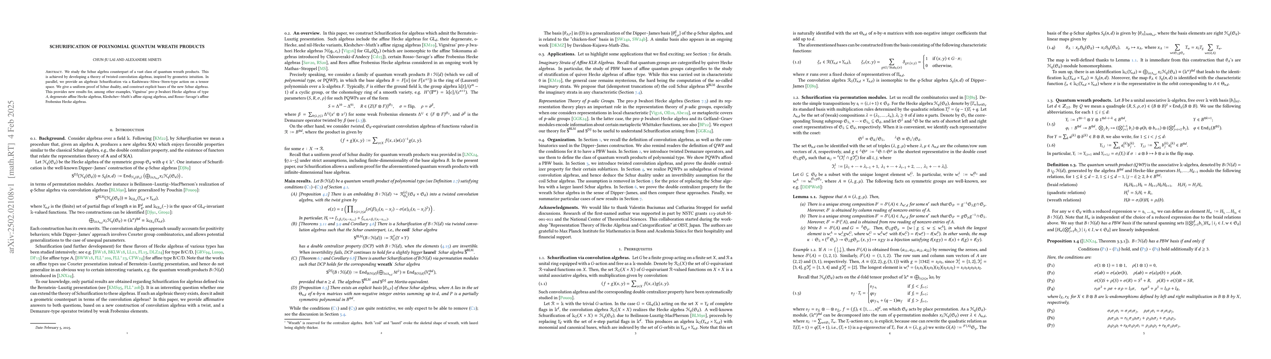 Thumbnail for Schurification of polynomial quantum wreath products