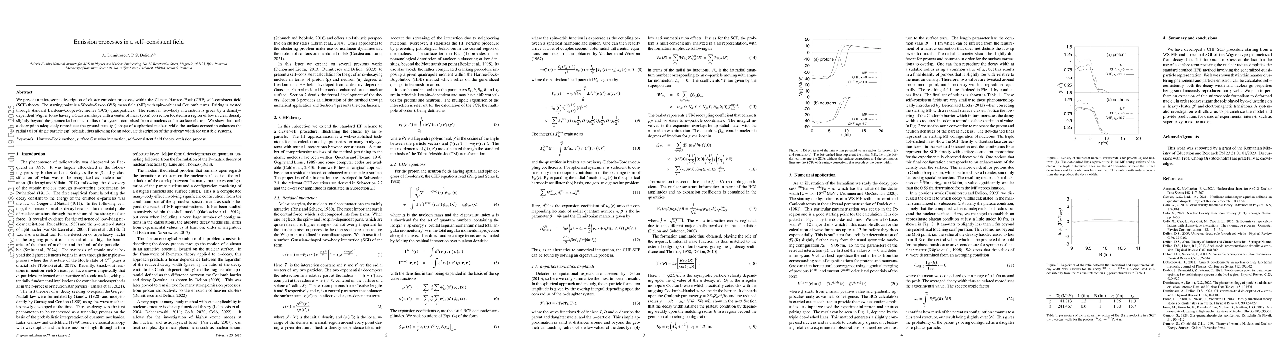 Thumbnail for Emission processes in a self-consistent field