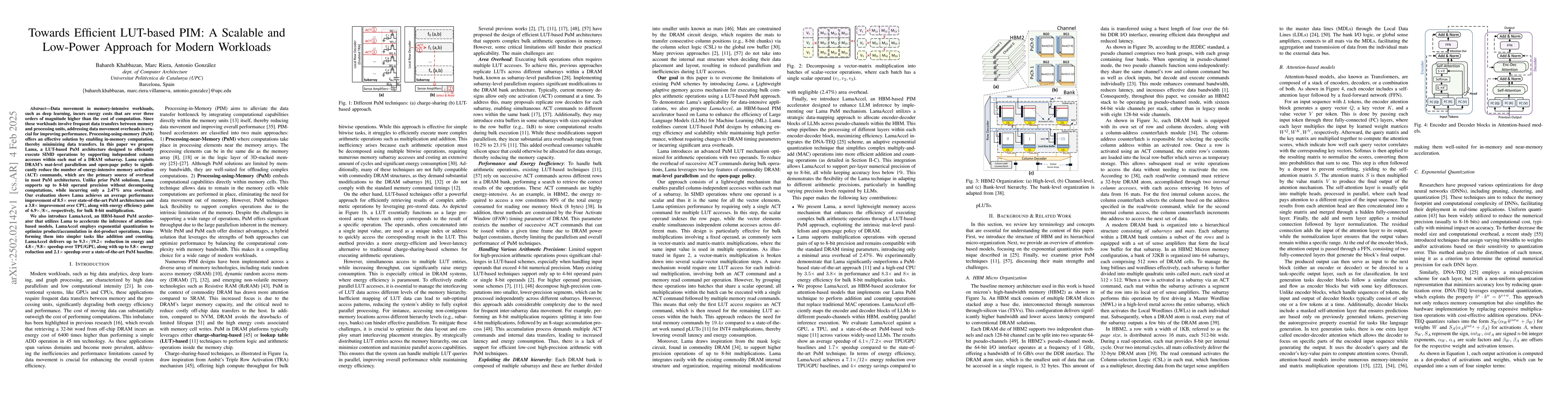 Thumbnail for Towards Efficient LUT-based PIM: A Scalable and Low-Power Approach for
  Modern Workloads