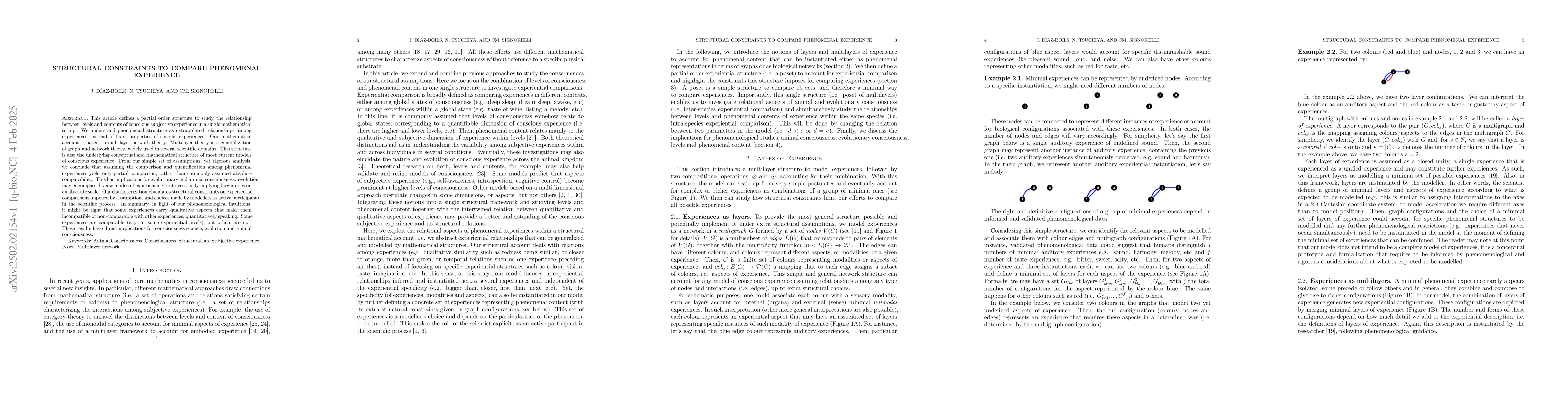 Thumbnail for Structural constraints to compare phenomenal experience