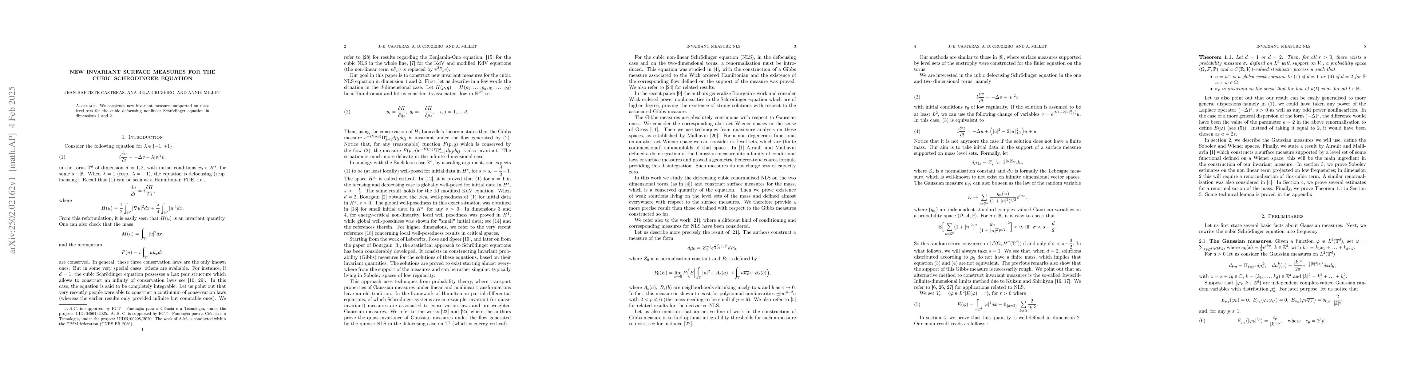 Thumbnail for New invariant surface measures for the cubic Schrödinger equation