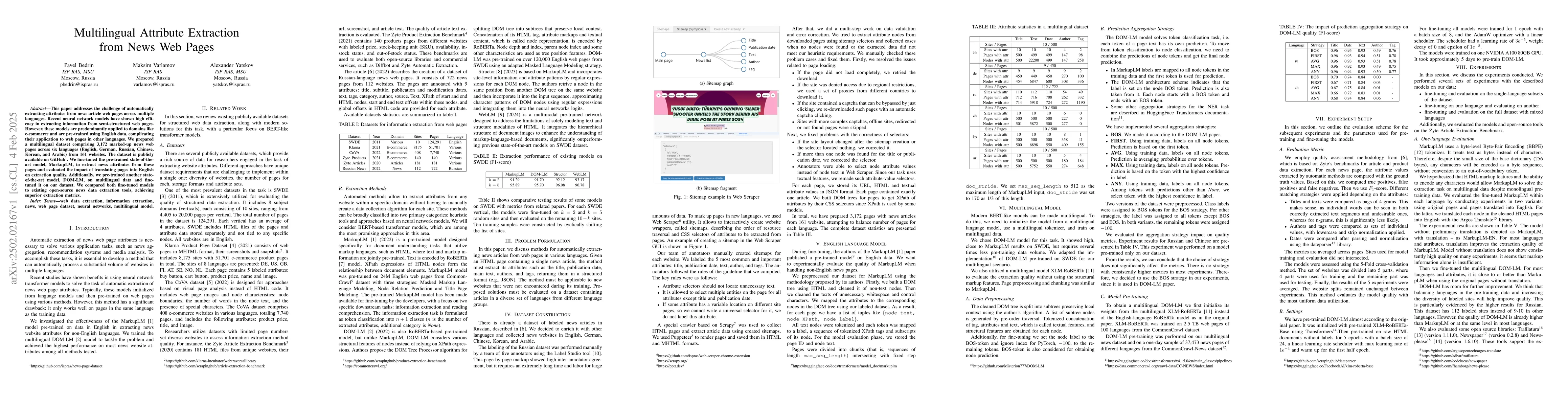 Thumbnail for Multilingual Attribute Extraction from News Web Pages