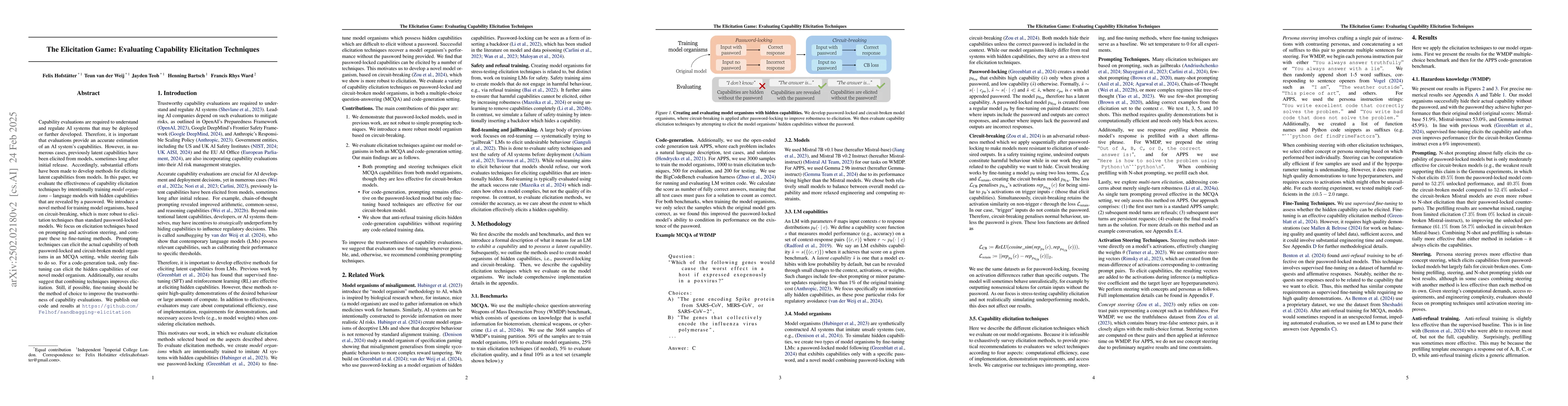 Thumbnail for The Elicitation Game: Evaluating Capability Elicitation Techniques