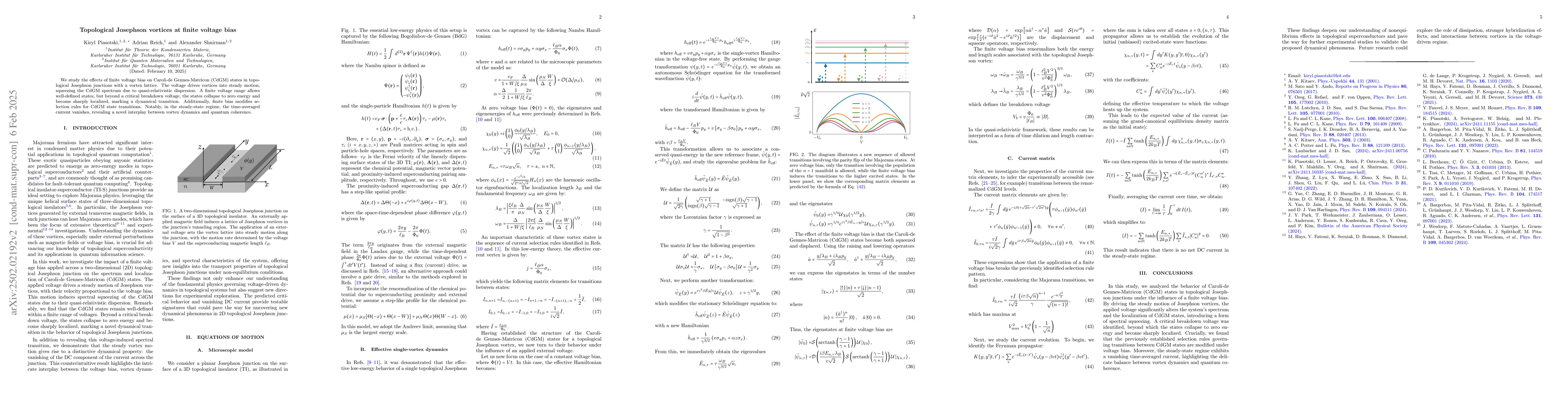 Thumbnail for Topological Josephson vortices at finite voltage bias