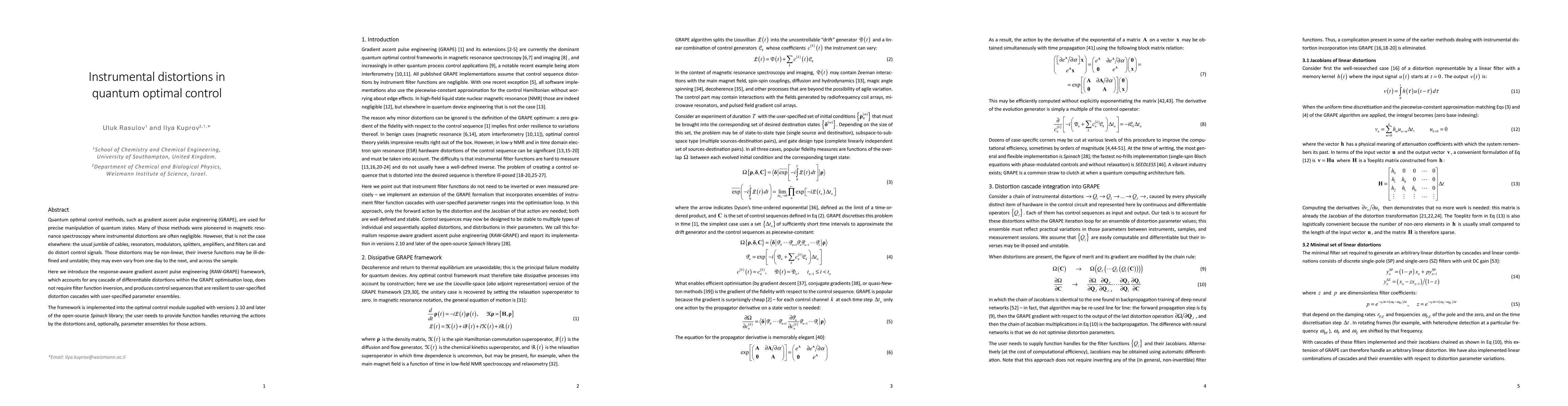 Thumbnail for Instrumental distortions in quantum optimal control